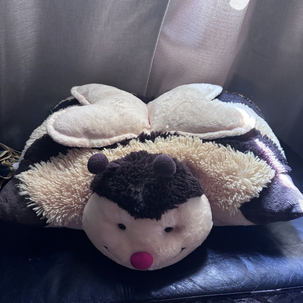 Pillow Pet Bumbly Bumble Bee 18" Plush Original Yellow Brown Retired 2010